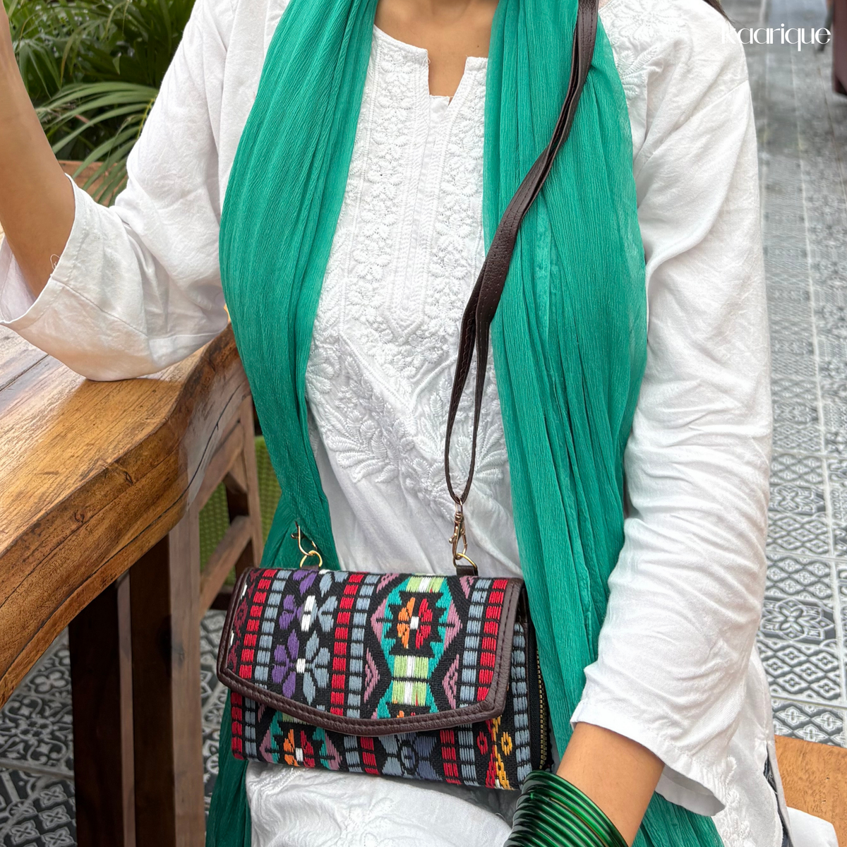 Vritti Jacquard Sling Wallet