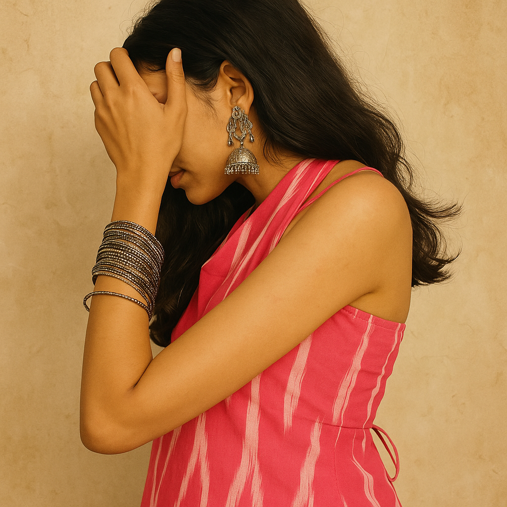 Saira - ikat halter kurti