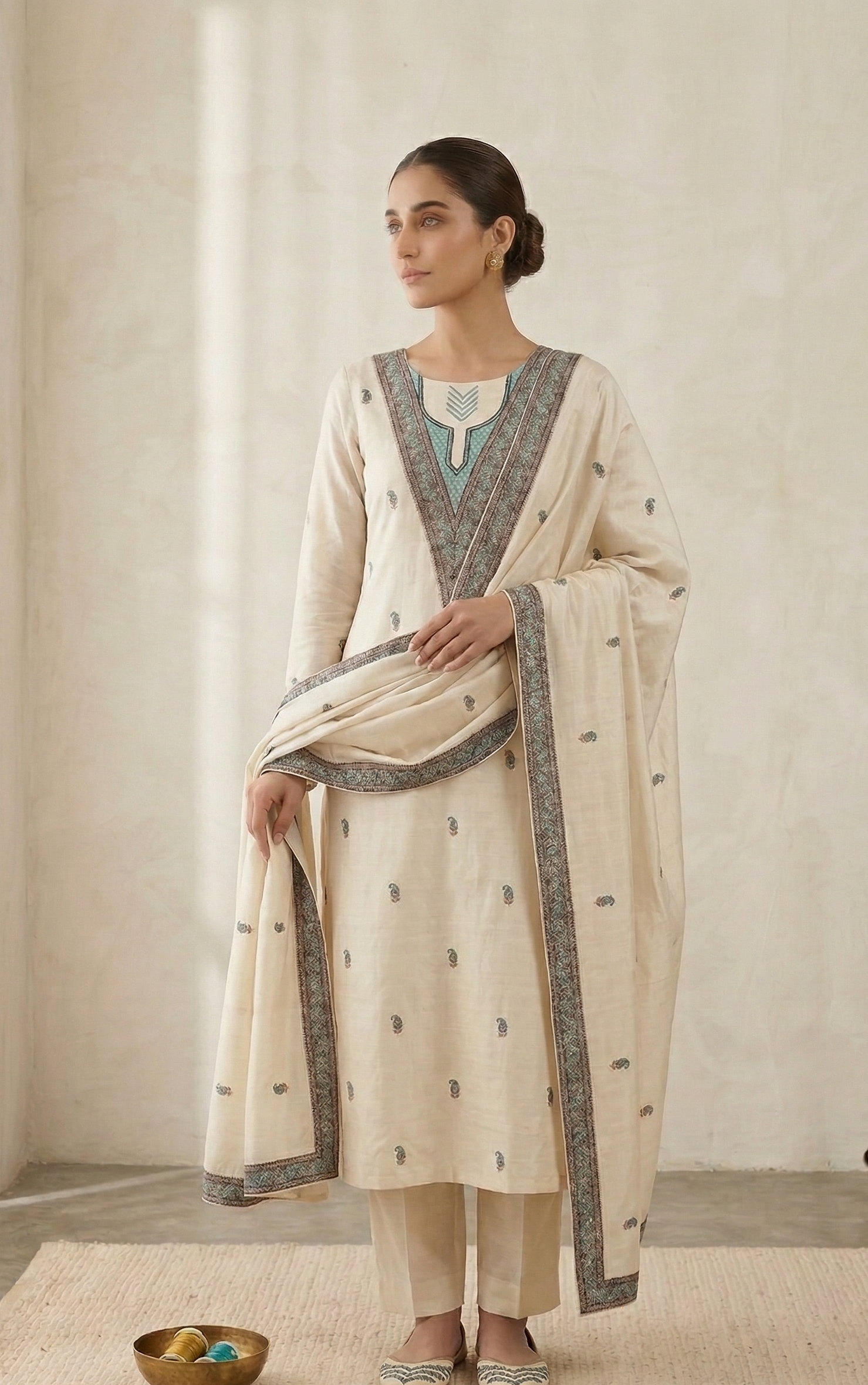 Subh-e-Gulshan Pure Phulkari Hand Embroided Couture Suit