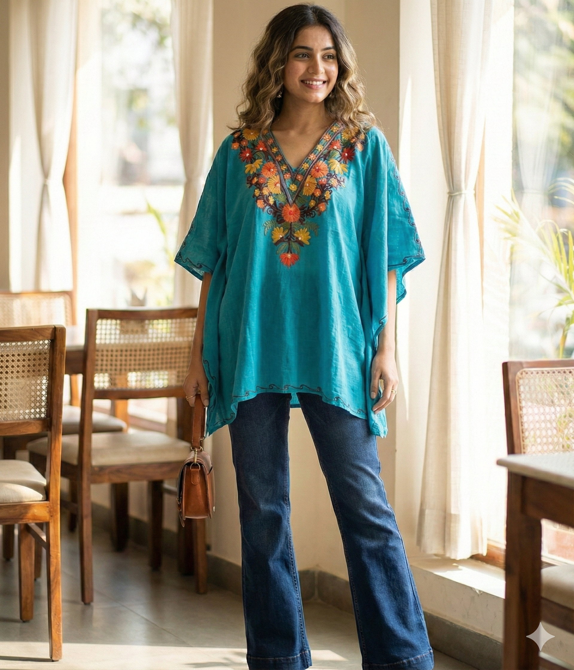 Bahaar-e-Nili Kaftan