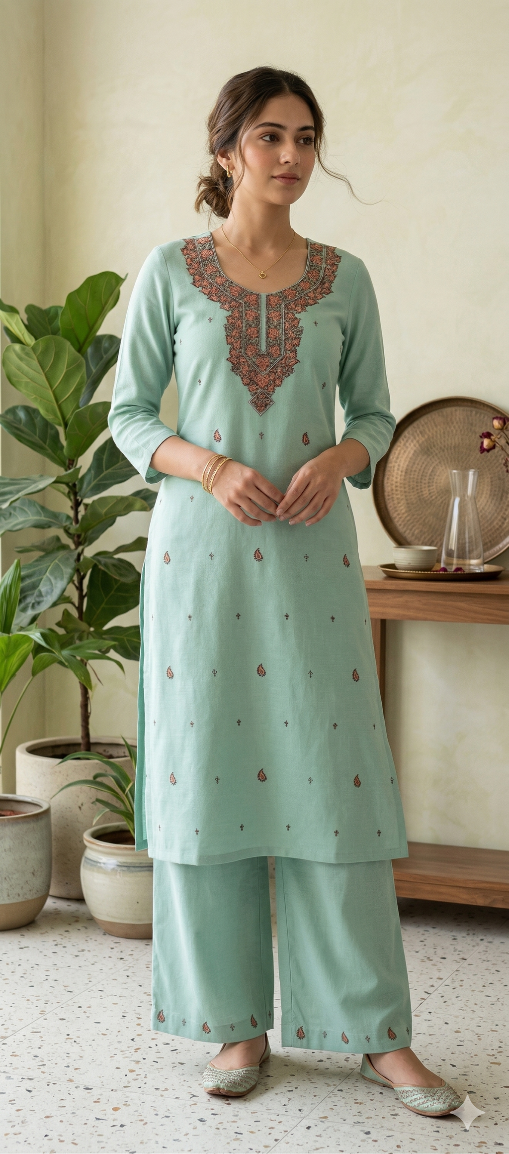 Bāgh-E-Sabz Pure Phulkari Hand Embroided Couture Suit