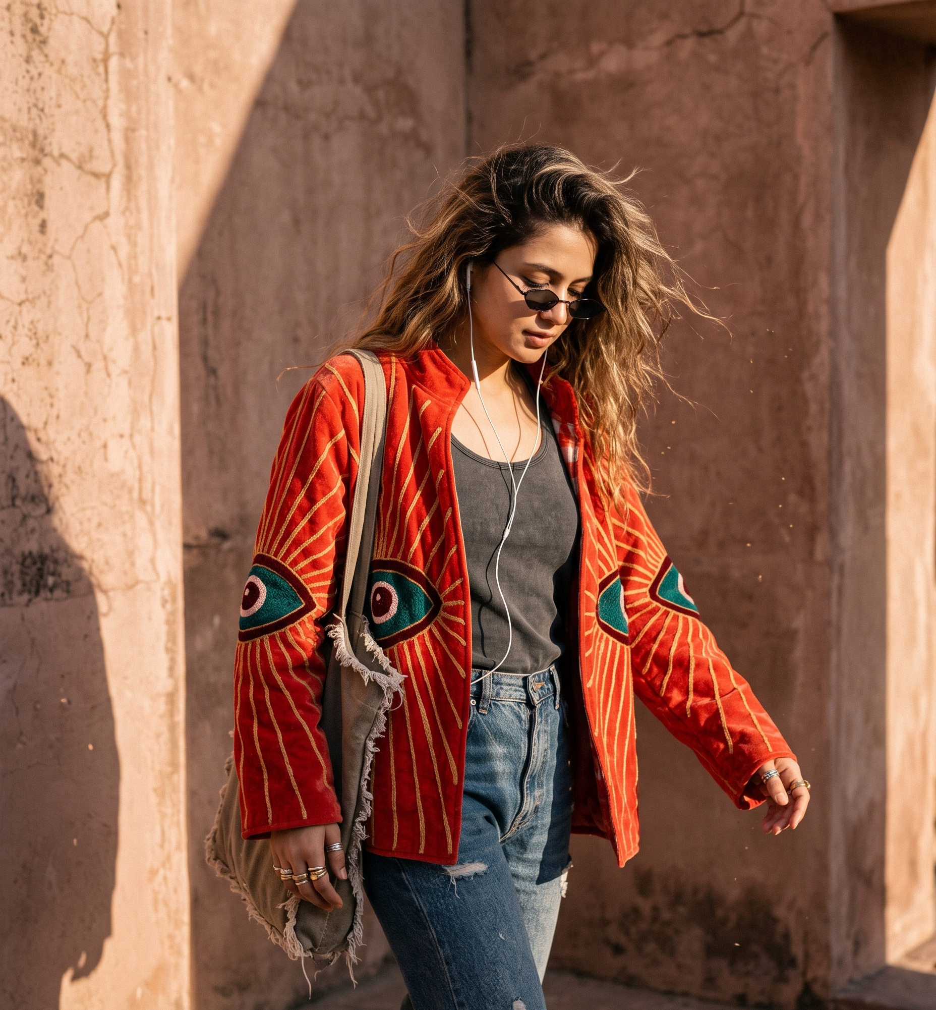 Solea Suzani Hand-Embroidered Jacket