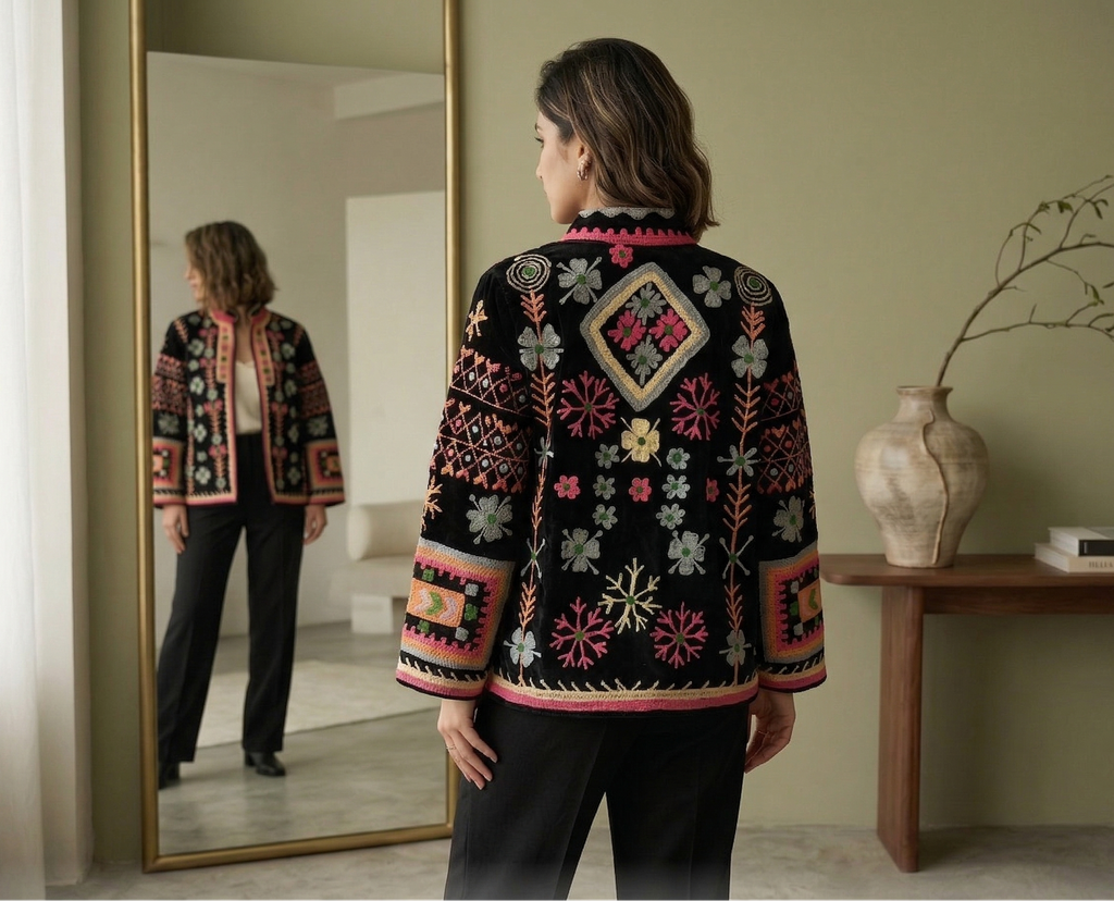 Ricamo Suzani Hand-Embroidered Jacket