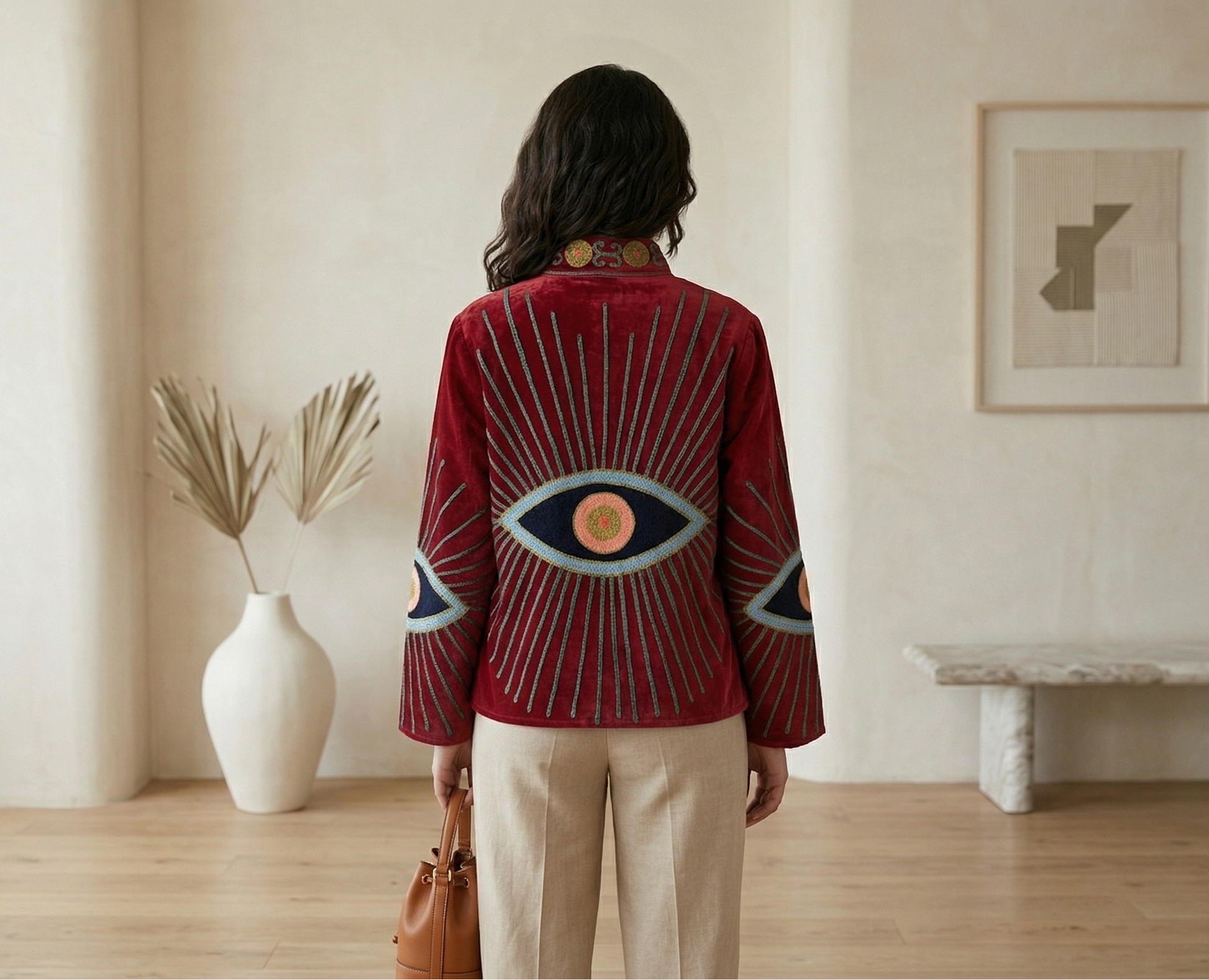 Nazar Radiante Suzani Hand-Embroidered Jacket