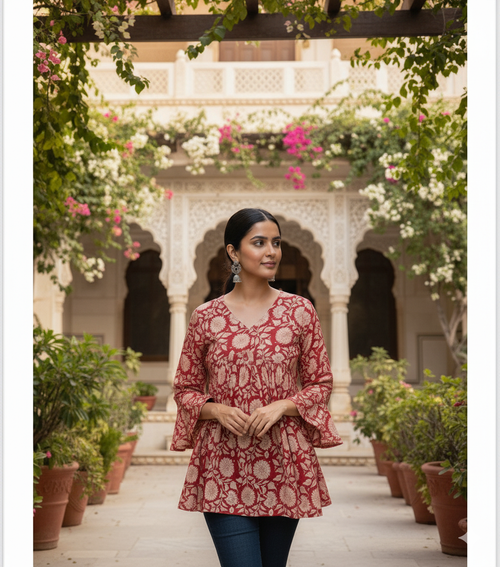 Aaradhya - The Rust Rooh Short Kurti