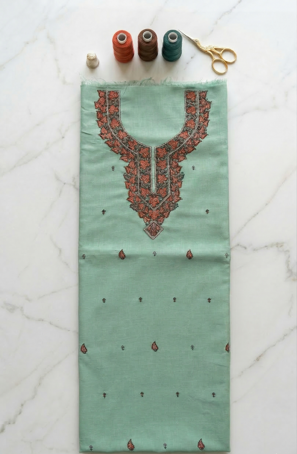 Bāgh-E-Sabz Pure Phulkari Hand Embroided Couture Suit