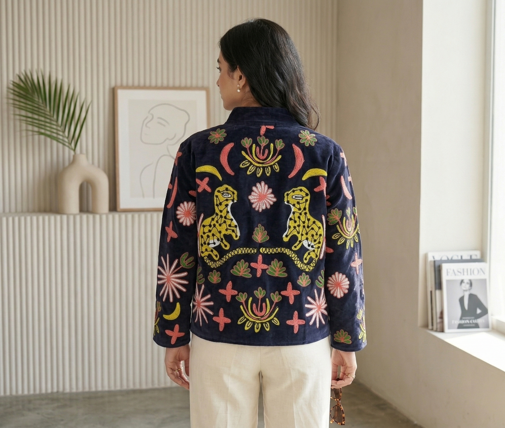 Luna Fiora Suzani Hand-Embroidered Jacket