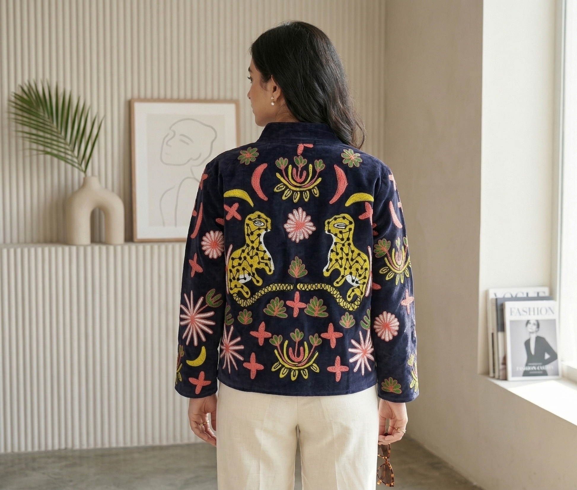 Luna Fiora Suzani Hand-Embroidered Jacket