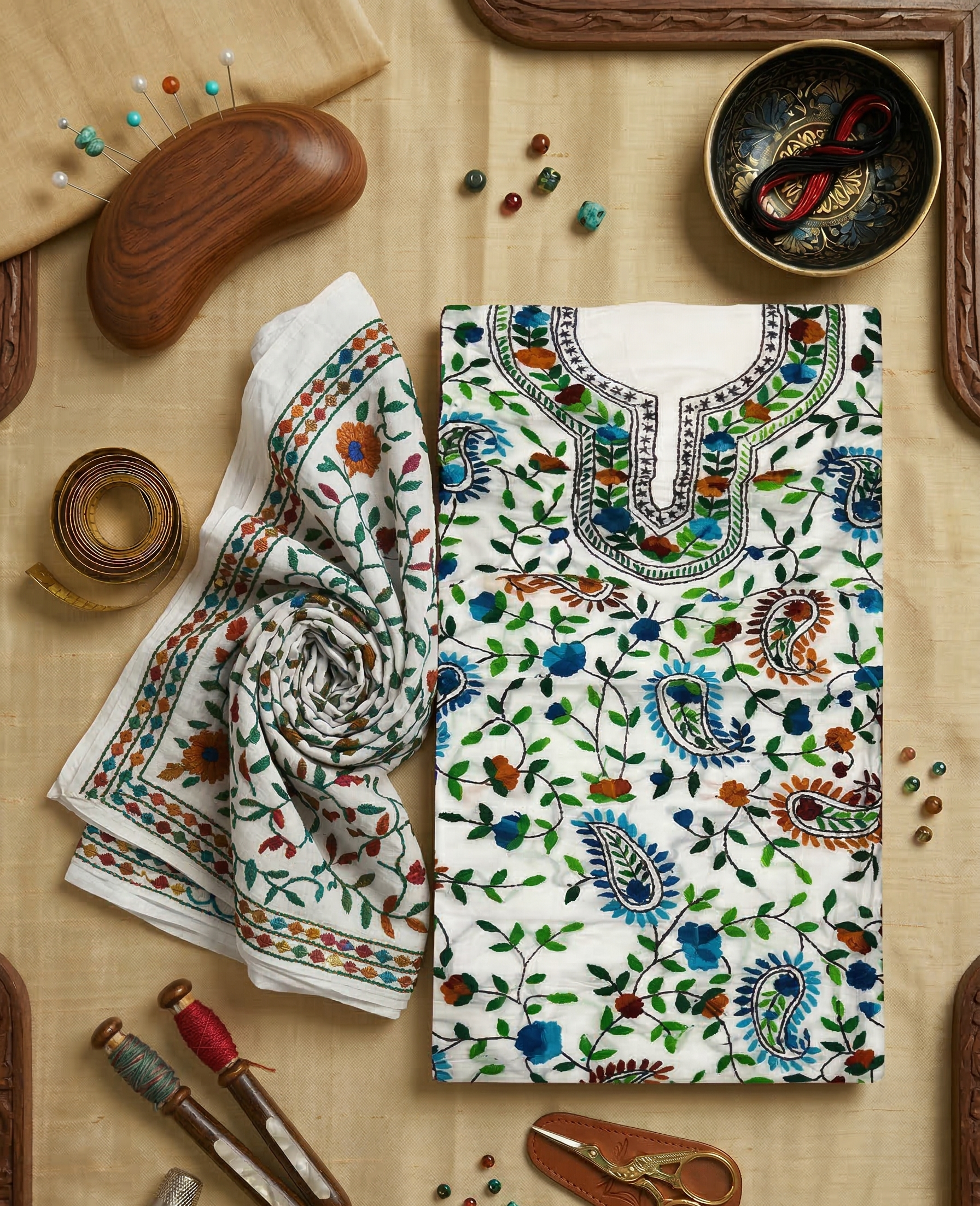 Gul-E-Bāgh Pure Phulkari Hand Embroided Couture Suit