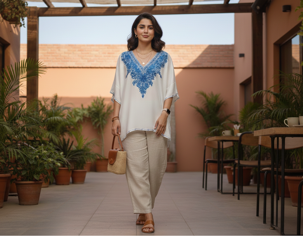 Gulkaar-e-Neel Kaftan