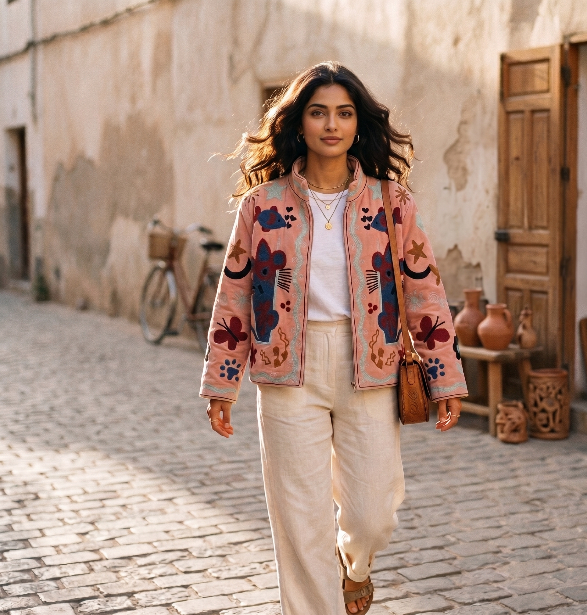 Uccello Suzani Hand-Embroidered Jacket