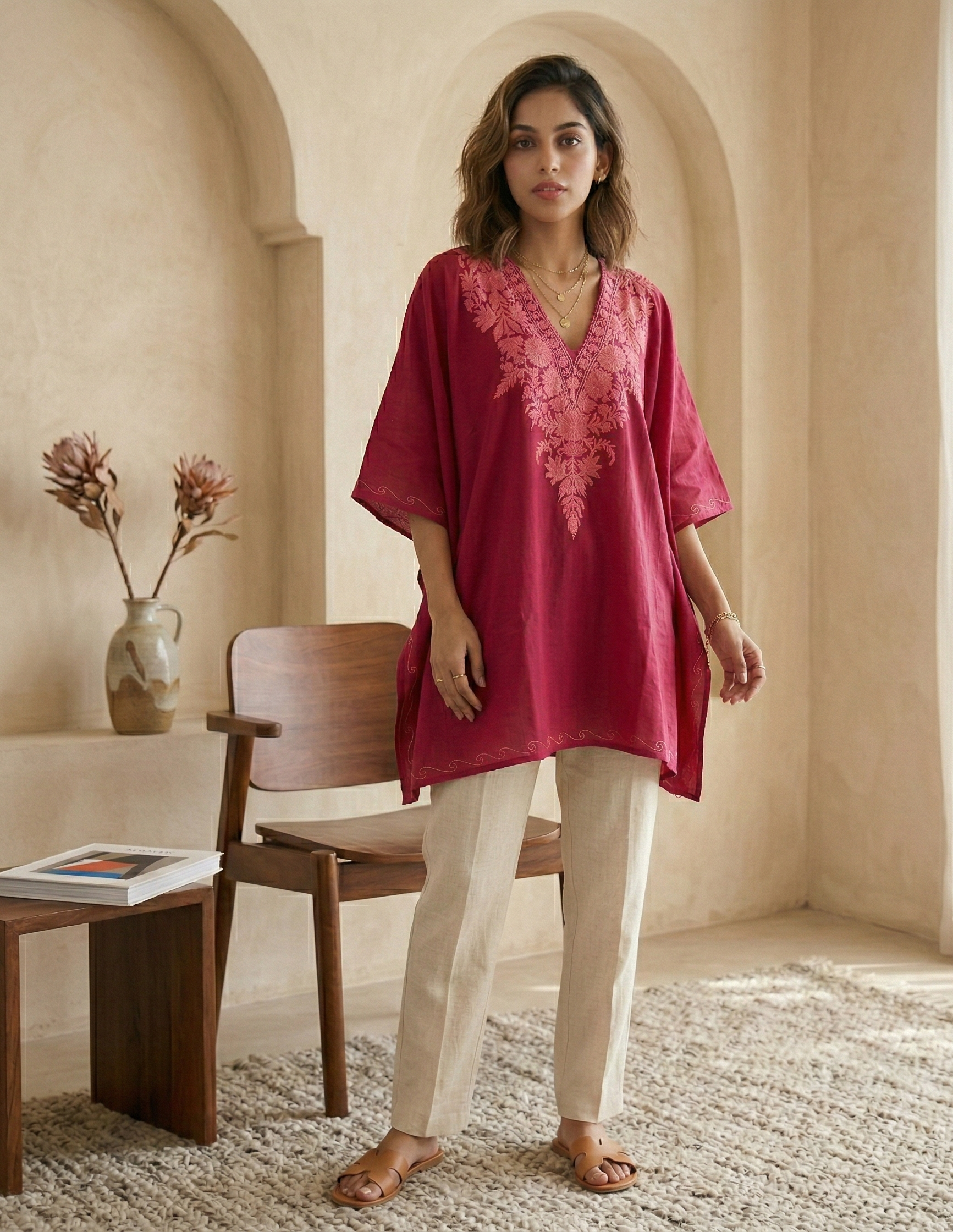 Carmine Royale Kaftan