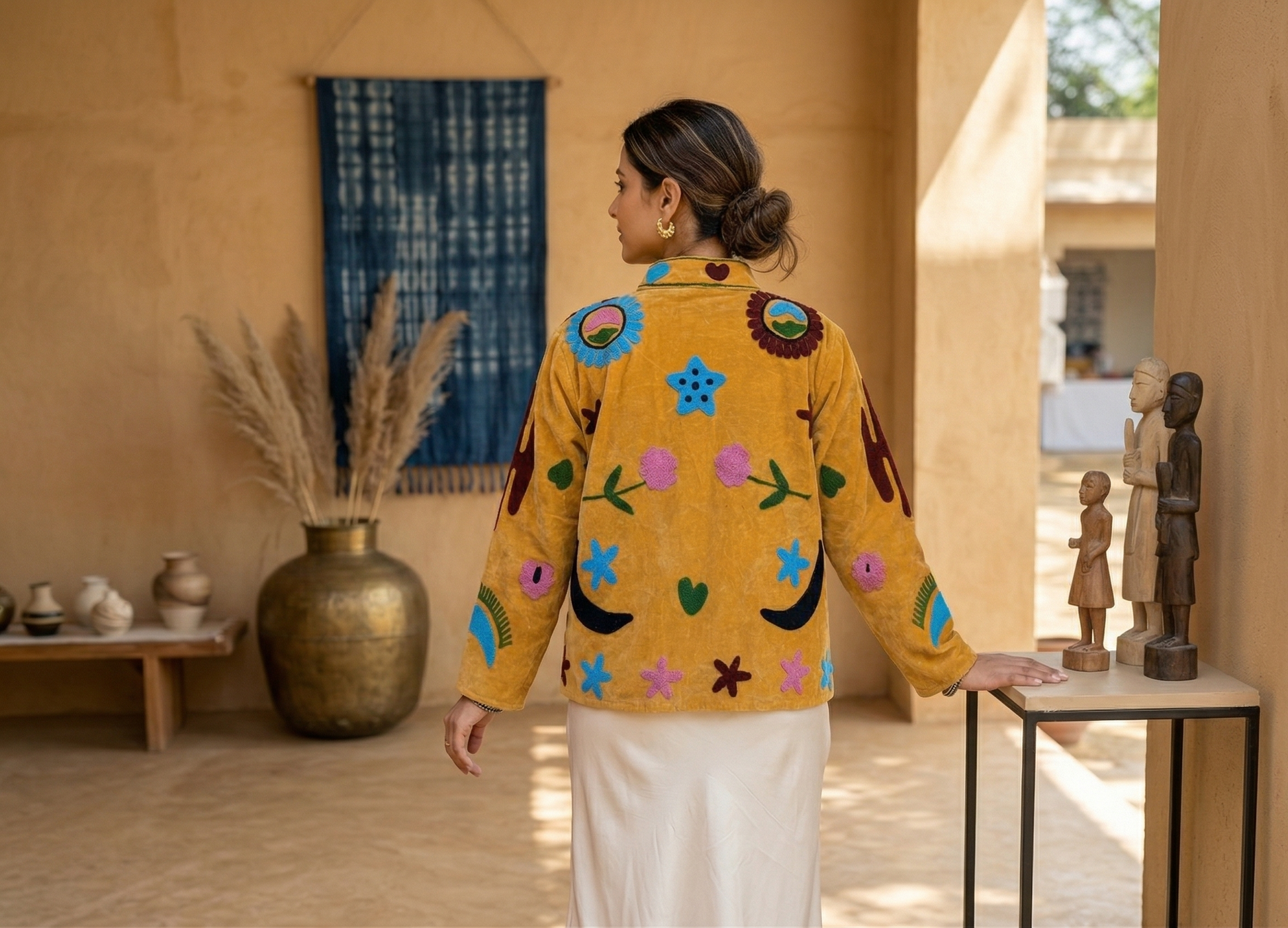 Serpente Giocoso Suzani Hand-Embroidered Jacket