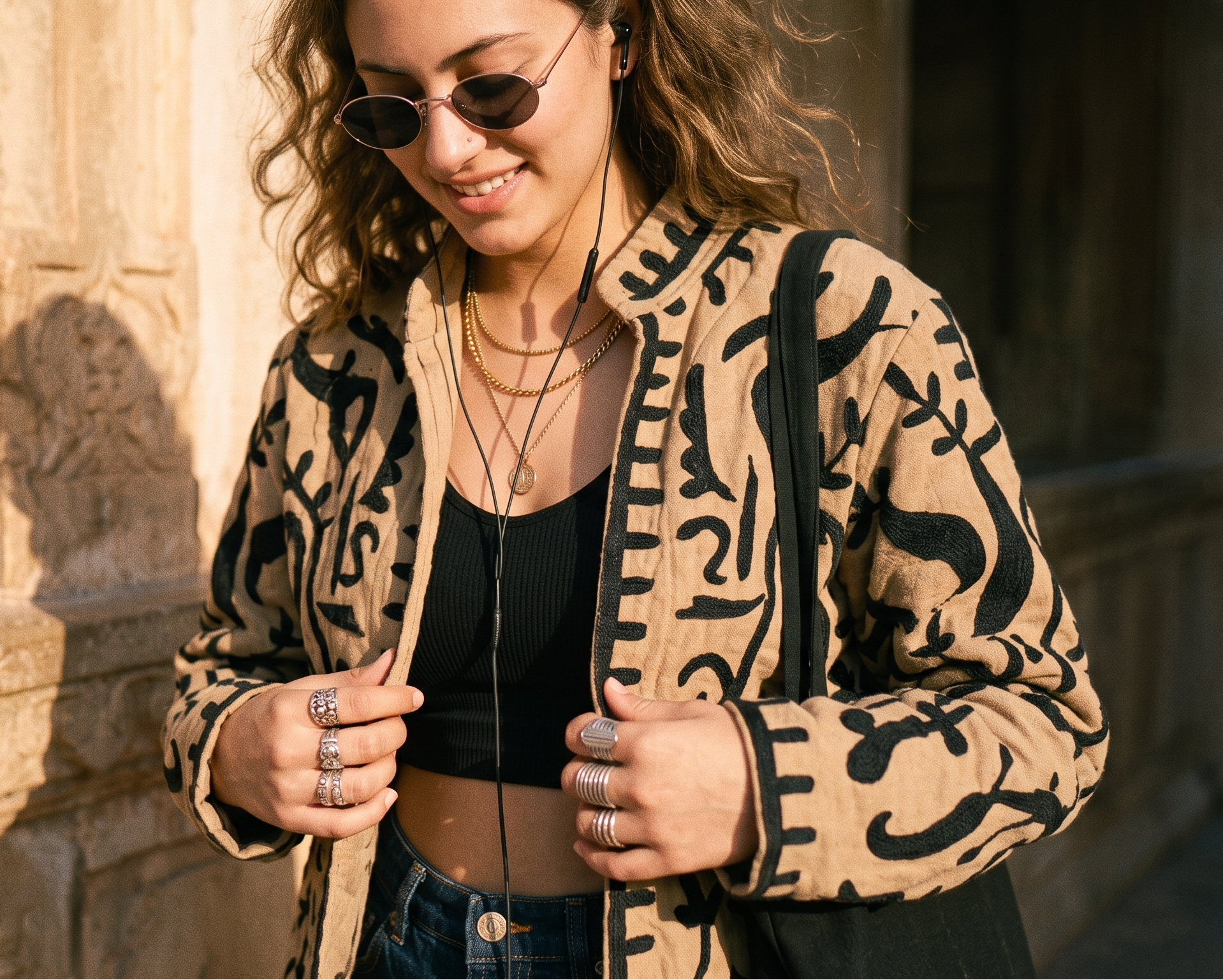 Verdello Suzani Hand-Embroidered Jacket