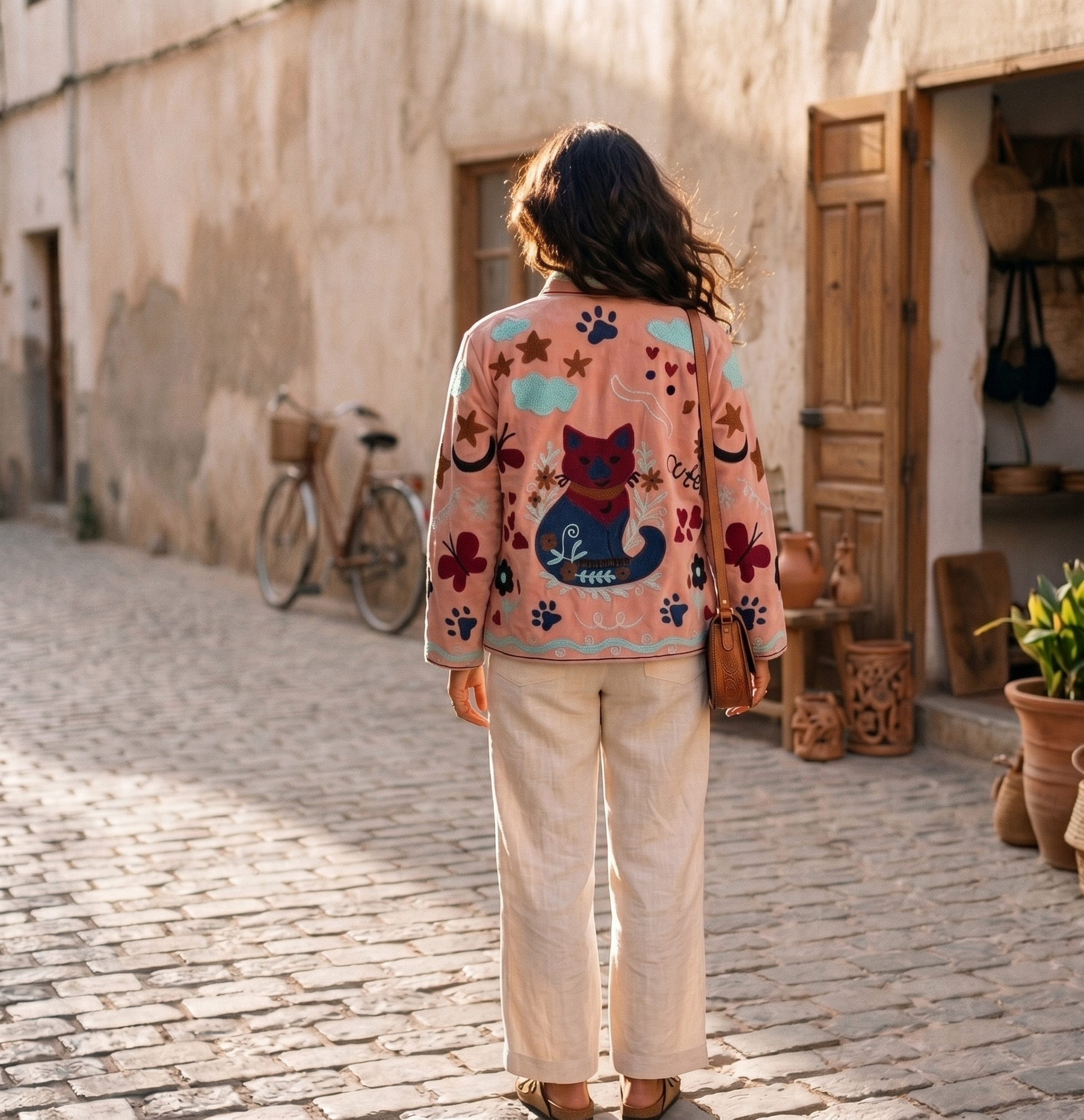Uccello Suzani Hand-Embroidered Jacket