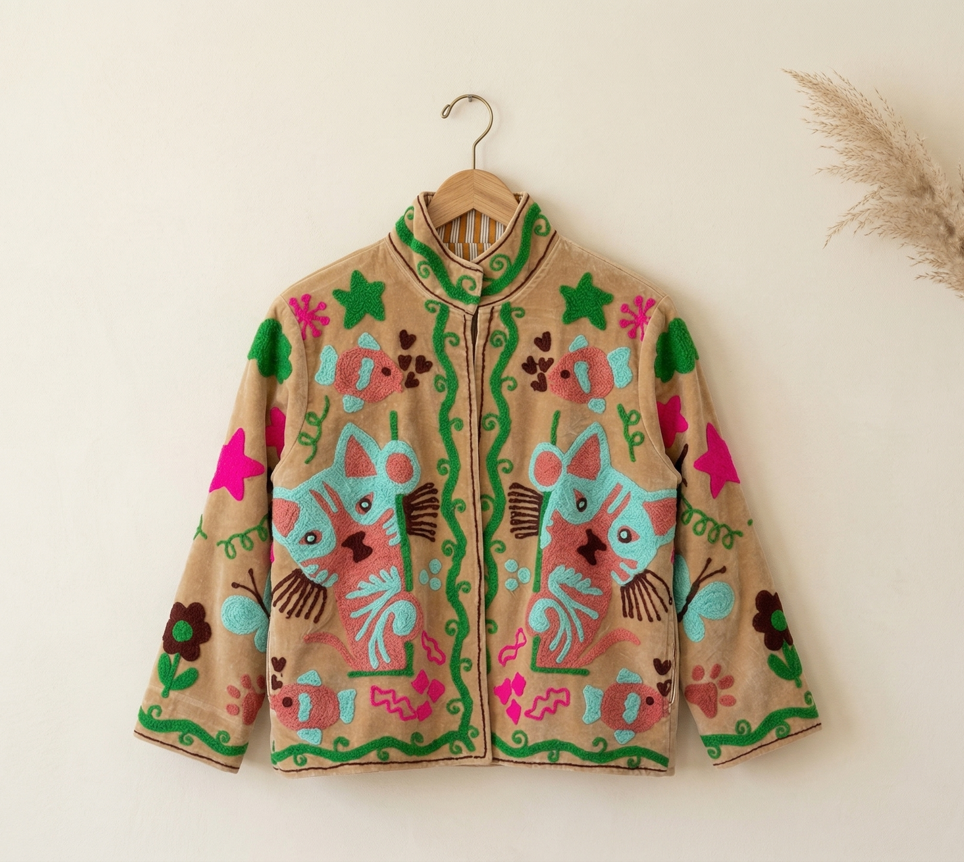 Bestia Suzani Hand-Embroidered Jacket