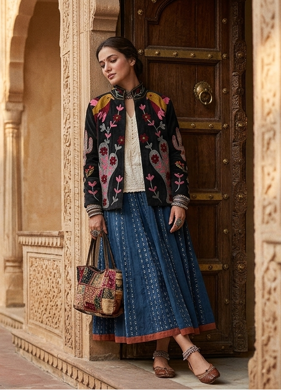 Calista Suzani Hand-Embroidered Jacket