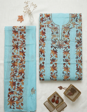 Khazaan-E-Neel Pure Phulkari Hand Embroided Couture Suit