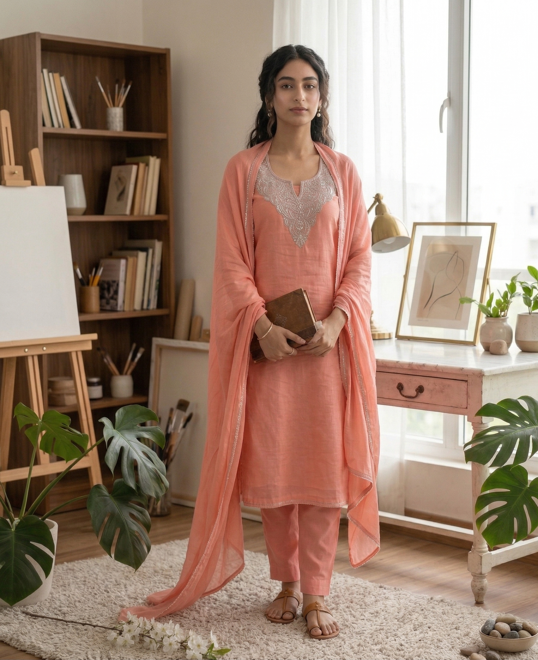 Kashmiri Tilla Work Neck Design Salwar Suit