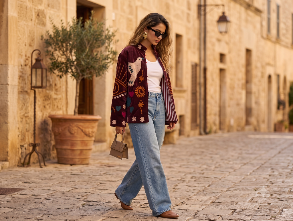 Paloma Suzani Hand-Embroidered Jacket