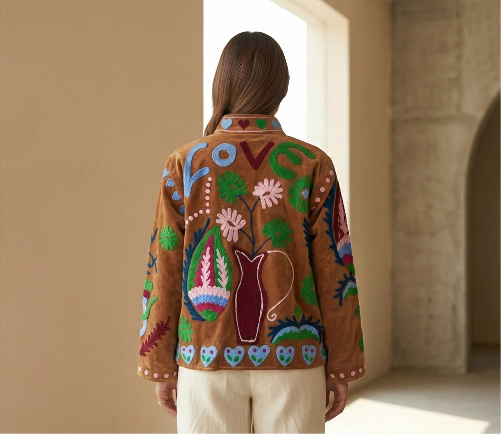 Boteh Suzani Hand-Embroidered Jacket