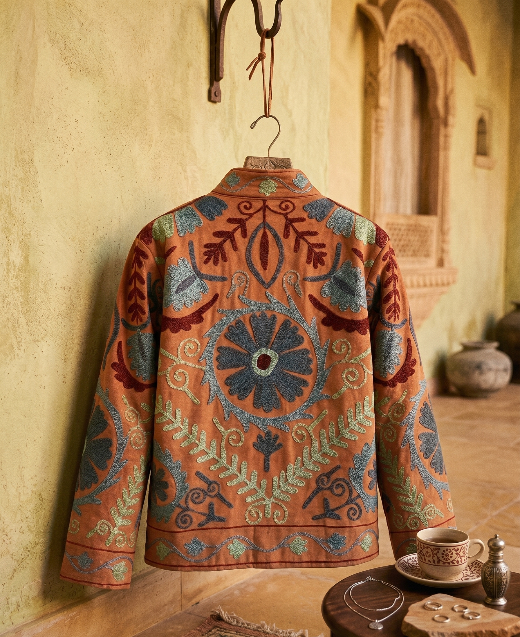 Arabesco Suzani Hand-Embroidered Jacket