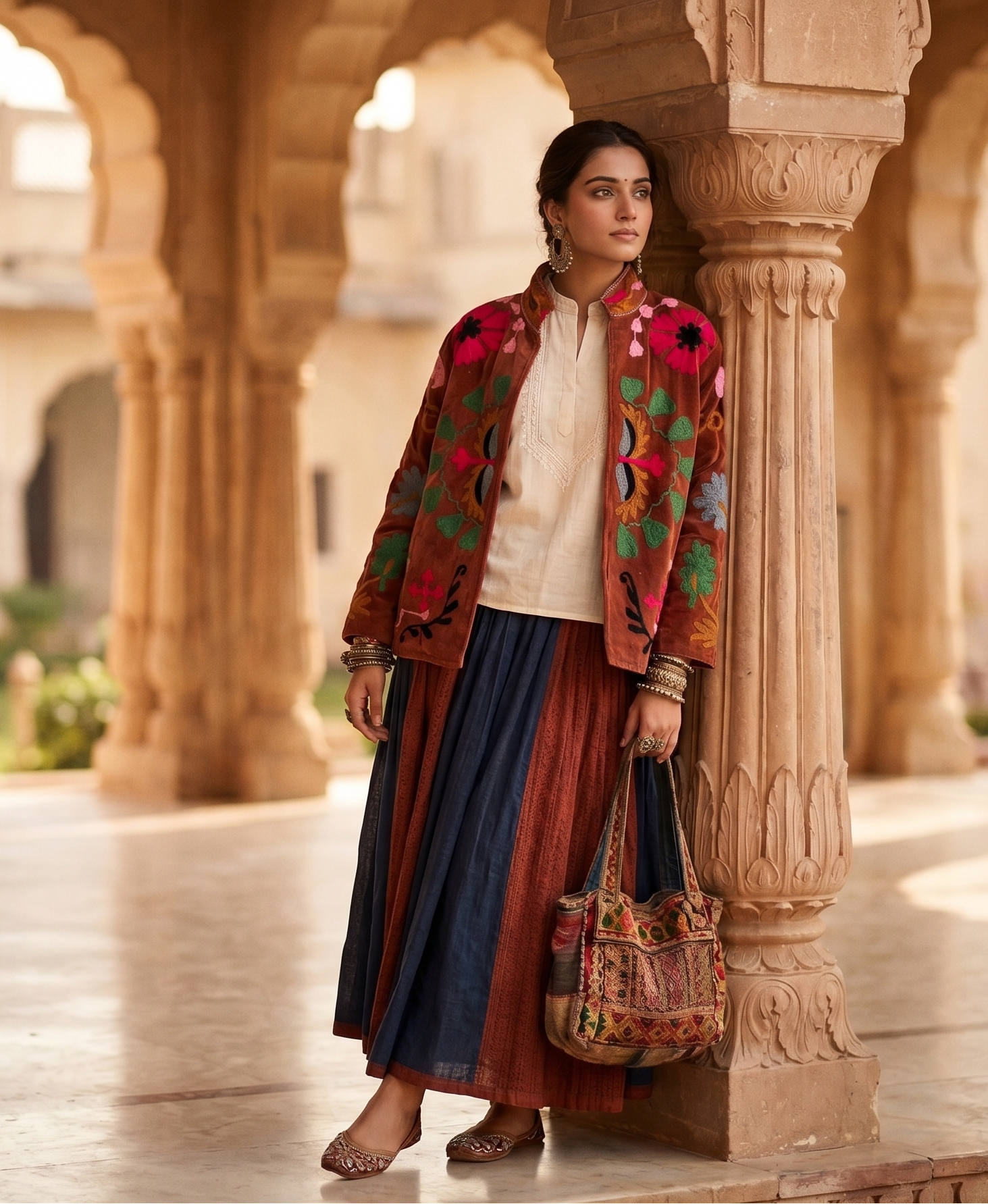 Sienna Hand Embroided  Suzani Jacket