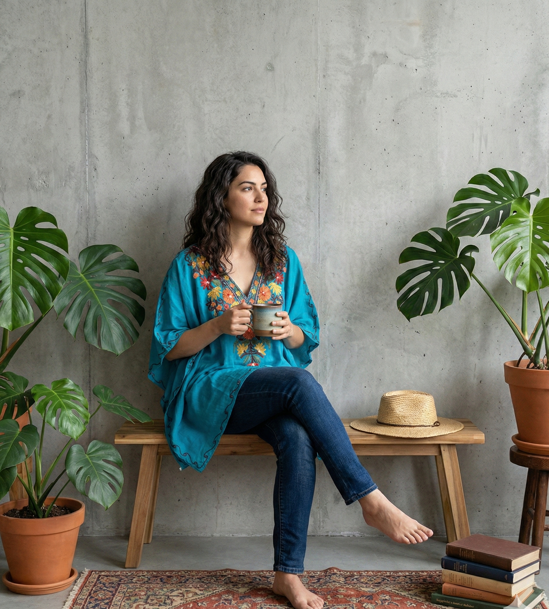 Bahaar-e-Nili Kaftan