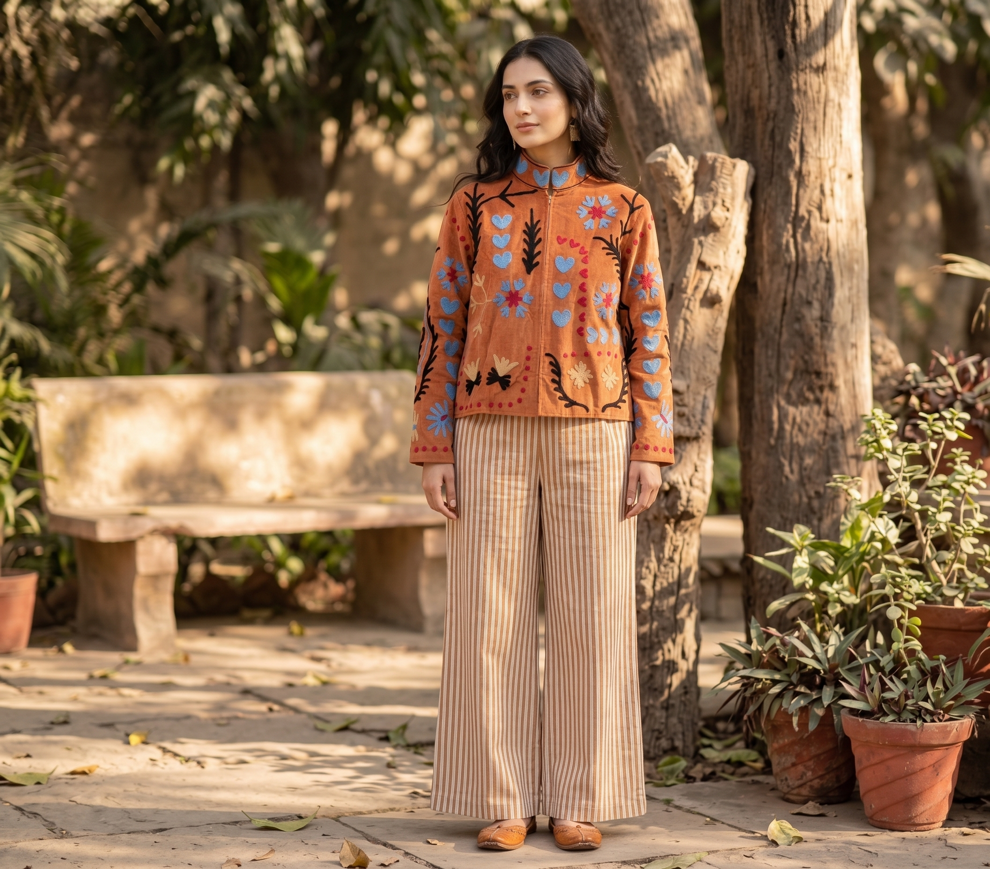 Vigna Suzani Hand-Embroidered Jacket
