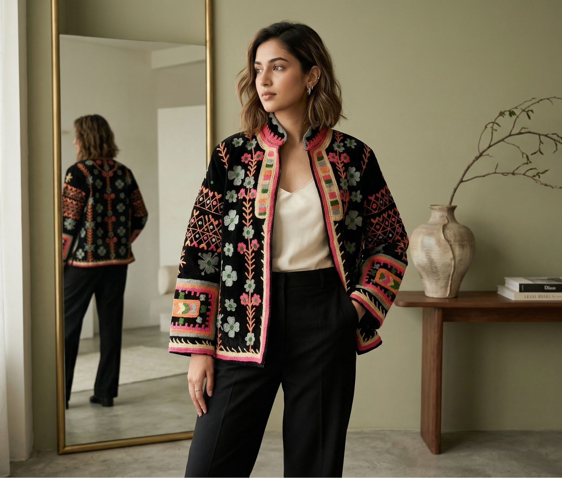 Ricamo Suzani Hand-Embroidered Jacket