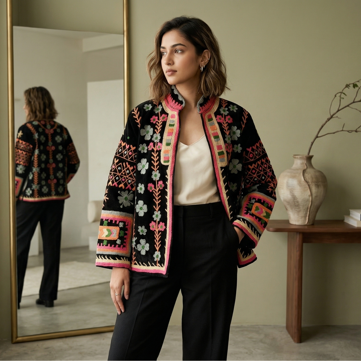 Ricamo Suzani Hand-Embroidered Jacket