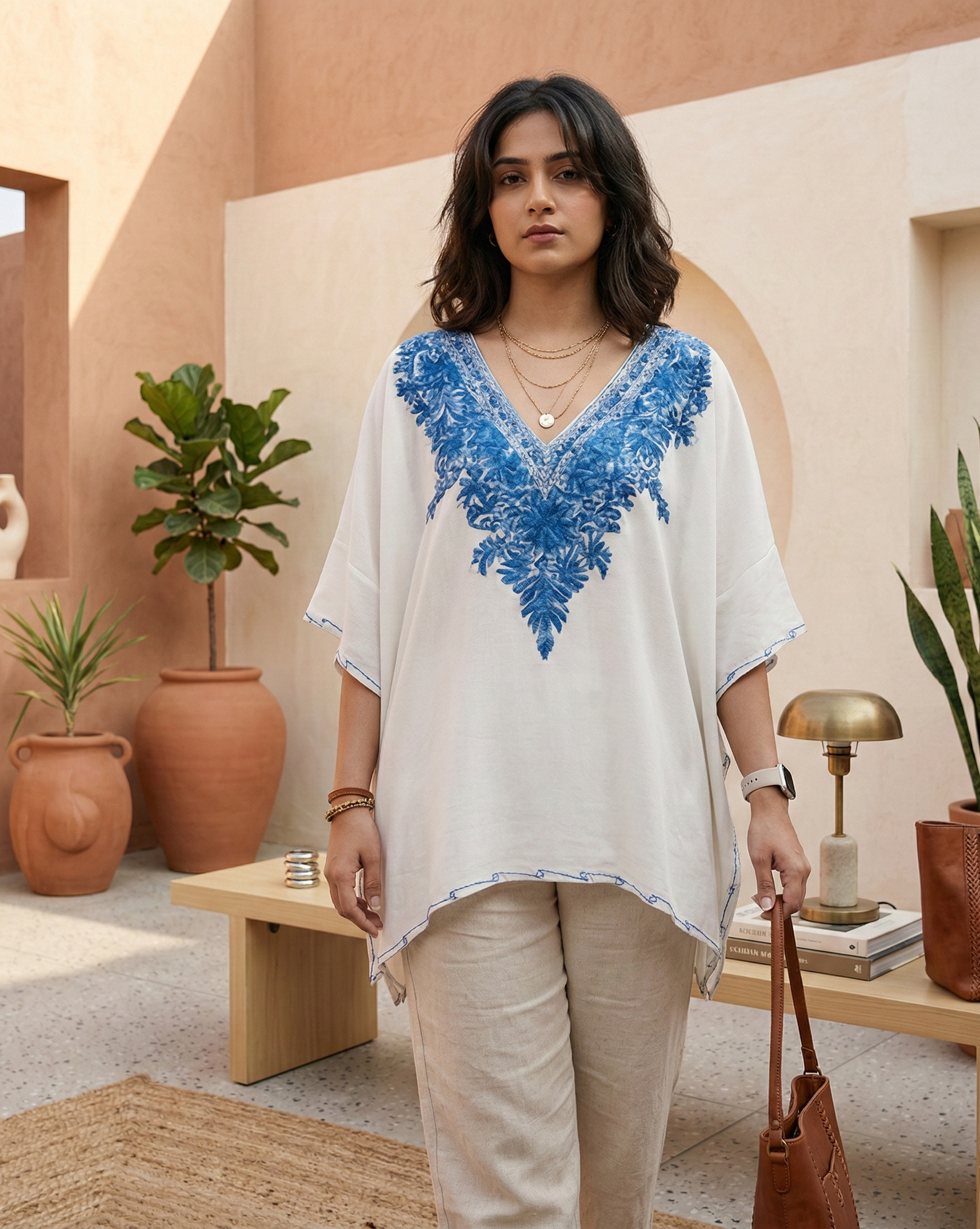 Gulkaar-e-Neel Kaftan