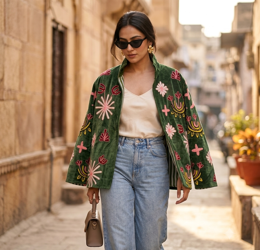 Jardin de Minuit Suzani Jacket