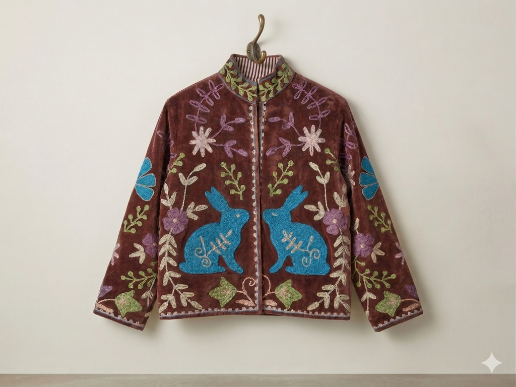 Bosco Rabbito Suzani Hand-Embroidered Jacket