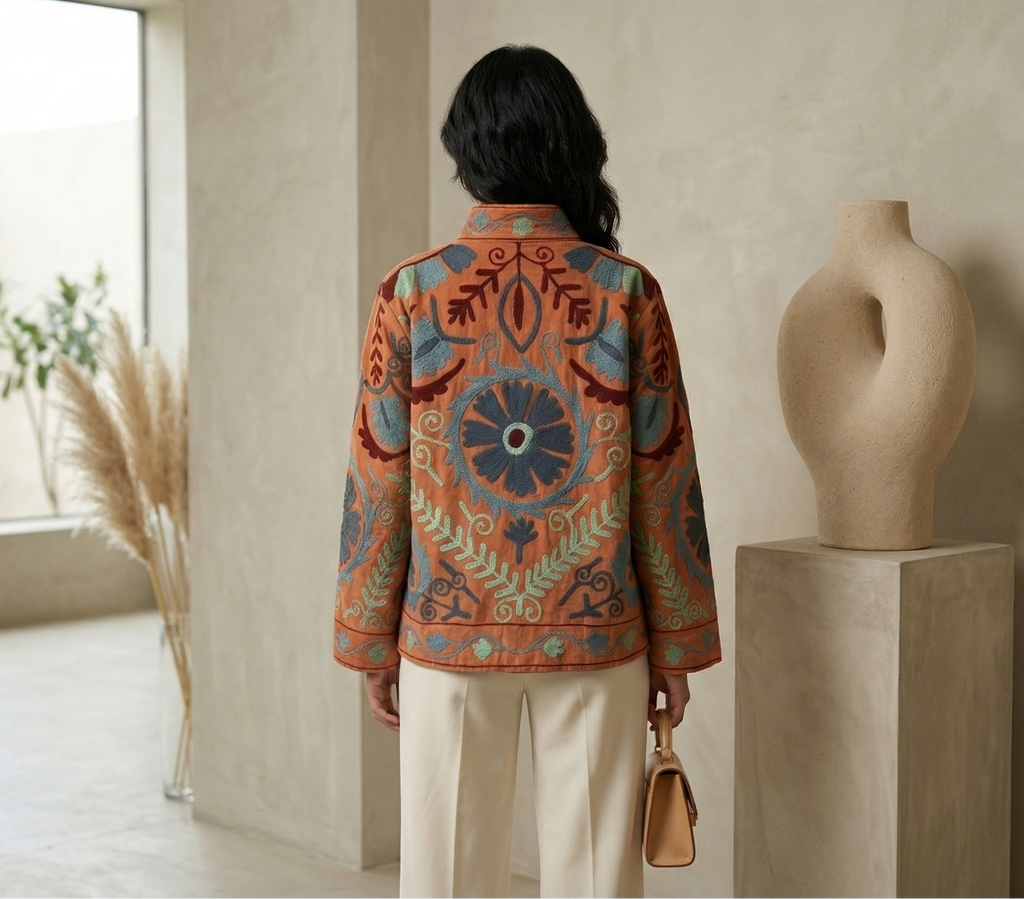 Arabesco Suzani Hand-Embroidered Jacket