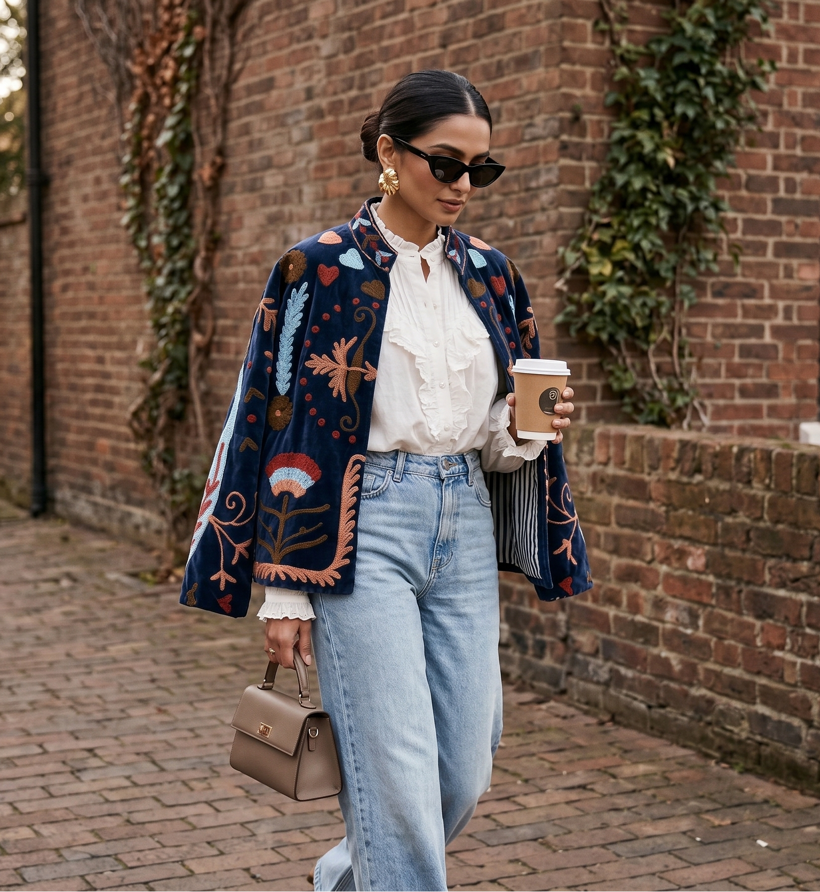 Sylvara Suzani Hand-Embroidered Jacket