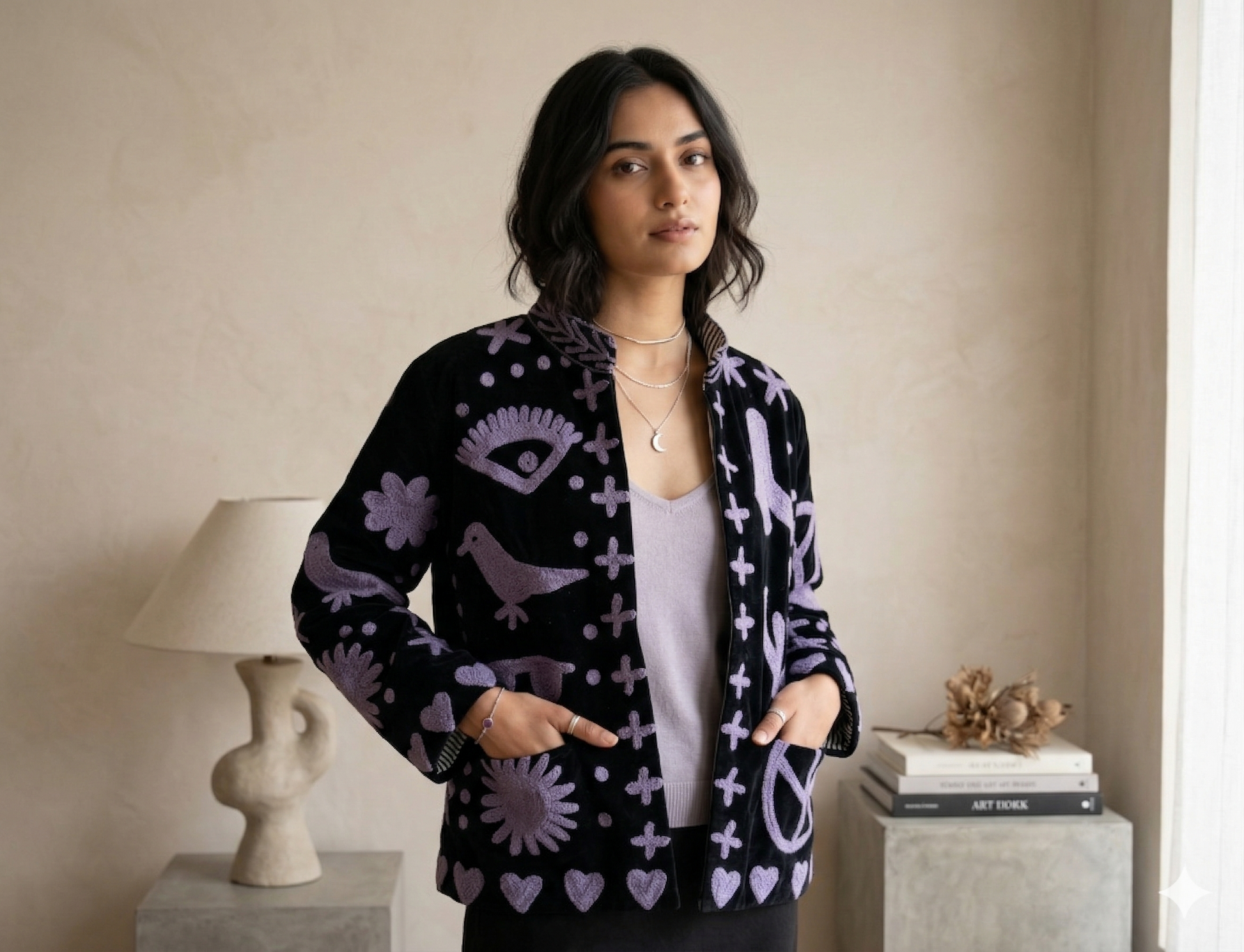 Talismano Suzani Hand-Embroidered Jacket