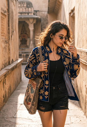 Dorée Jardin Suzani Hand-Embroidered Jacket