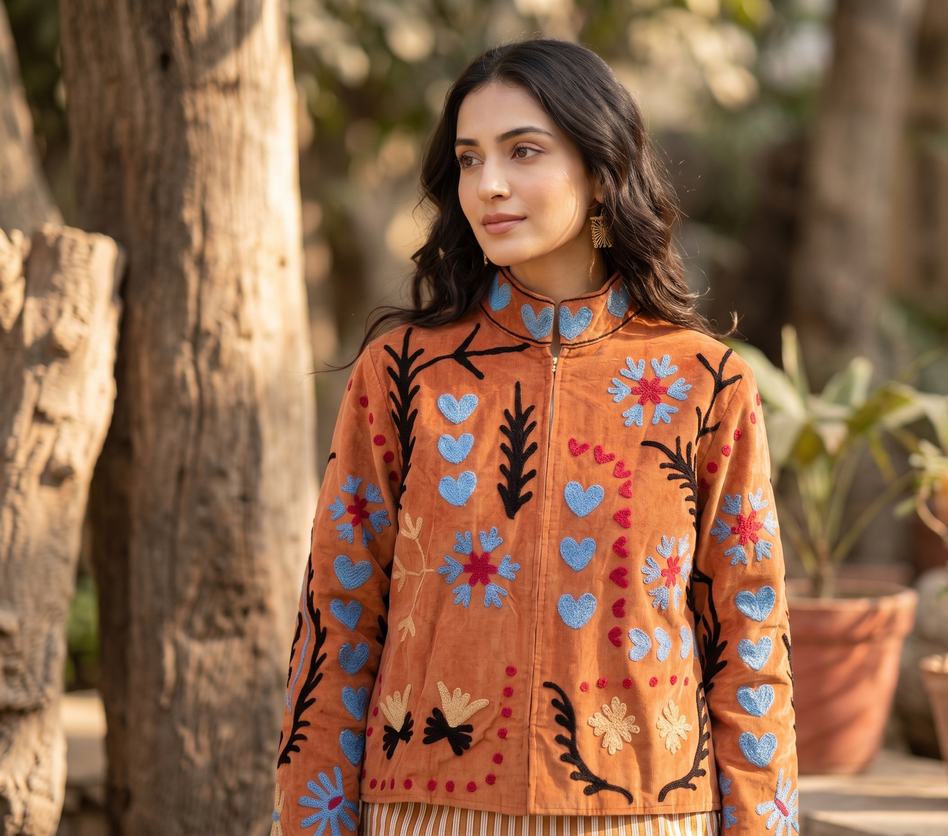 Vigna Suzani Hand-Embroidered Jacket