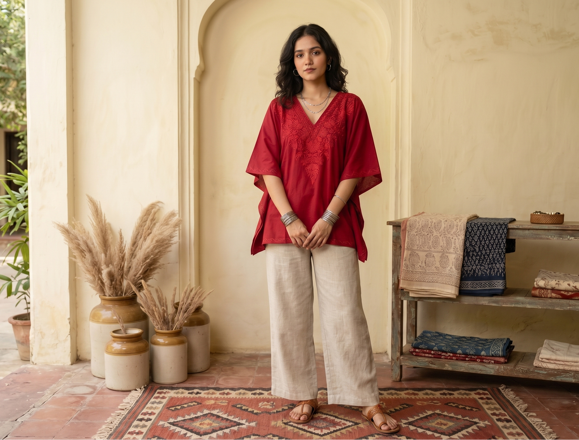 Carmine Royale Kaftan