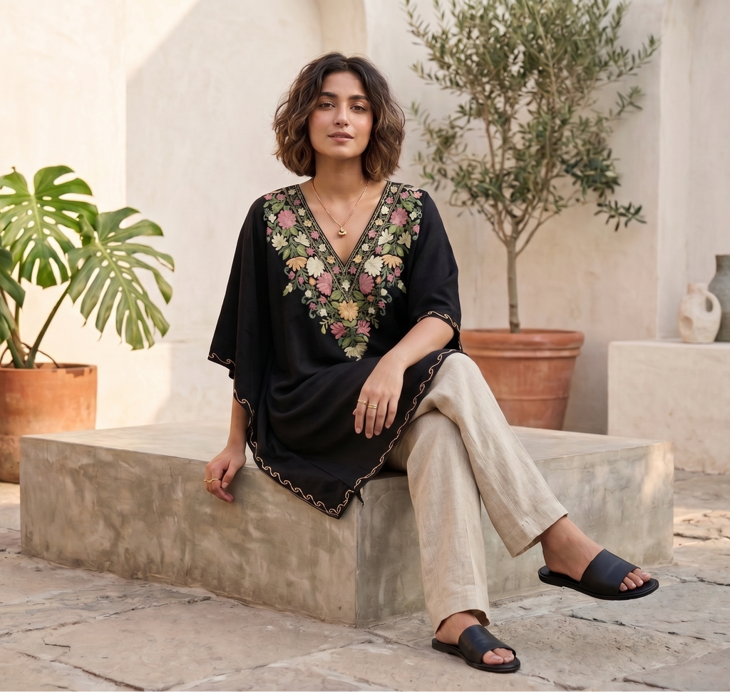 Ebon Bloom Kaftan