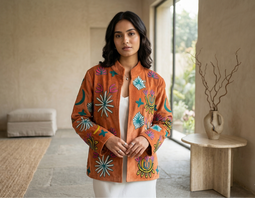 Sole Fiora Suzani Hand-Embroidered Jacket