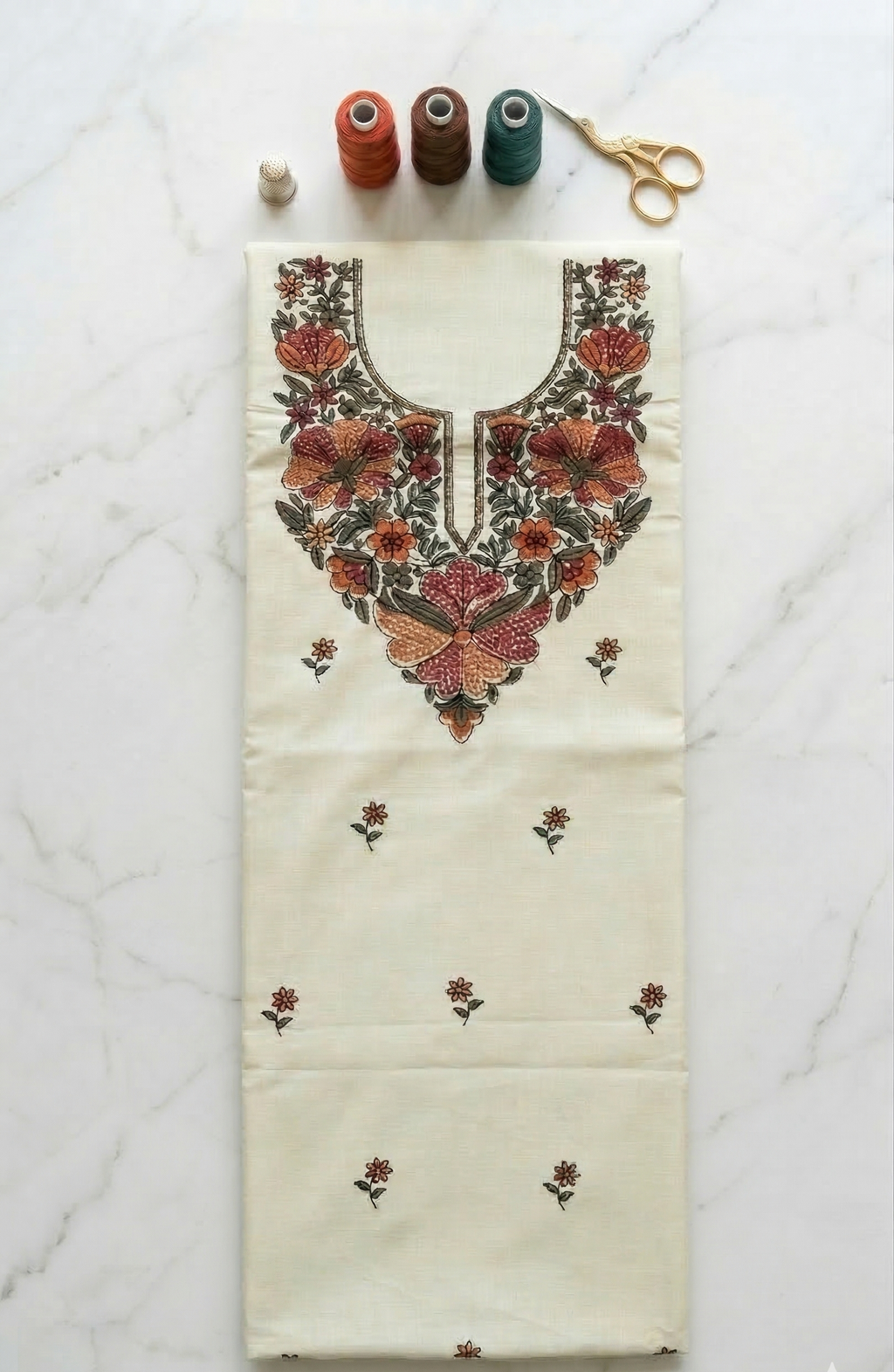 Kharif-E-Bagh Pure Phulkari Hand Embroided Couture Suit