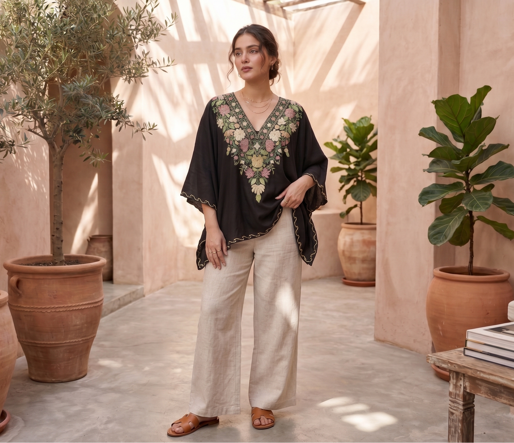 Ebon Bloom Kaftan