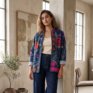 Arabesque d’Azur Suzani Jacket