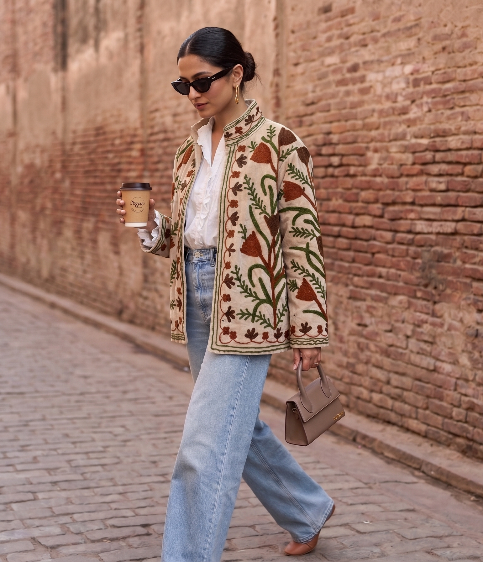 Elowen Suzani Hand-Embroidered Jacket