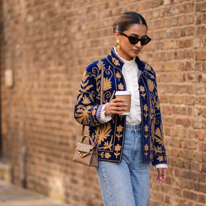 Dorée Jardin Suzani Hand-Embroidered Jacket
