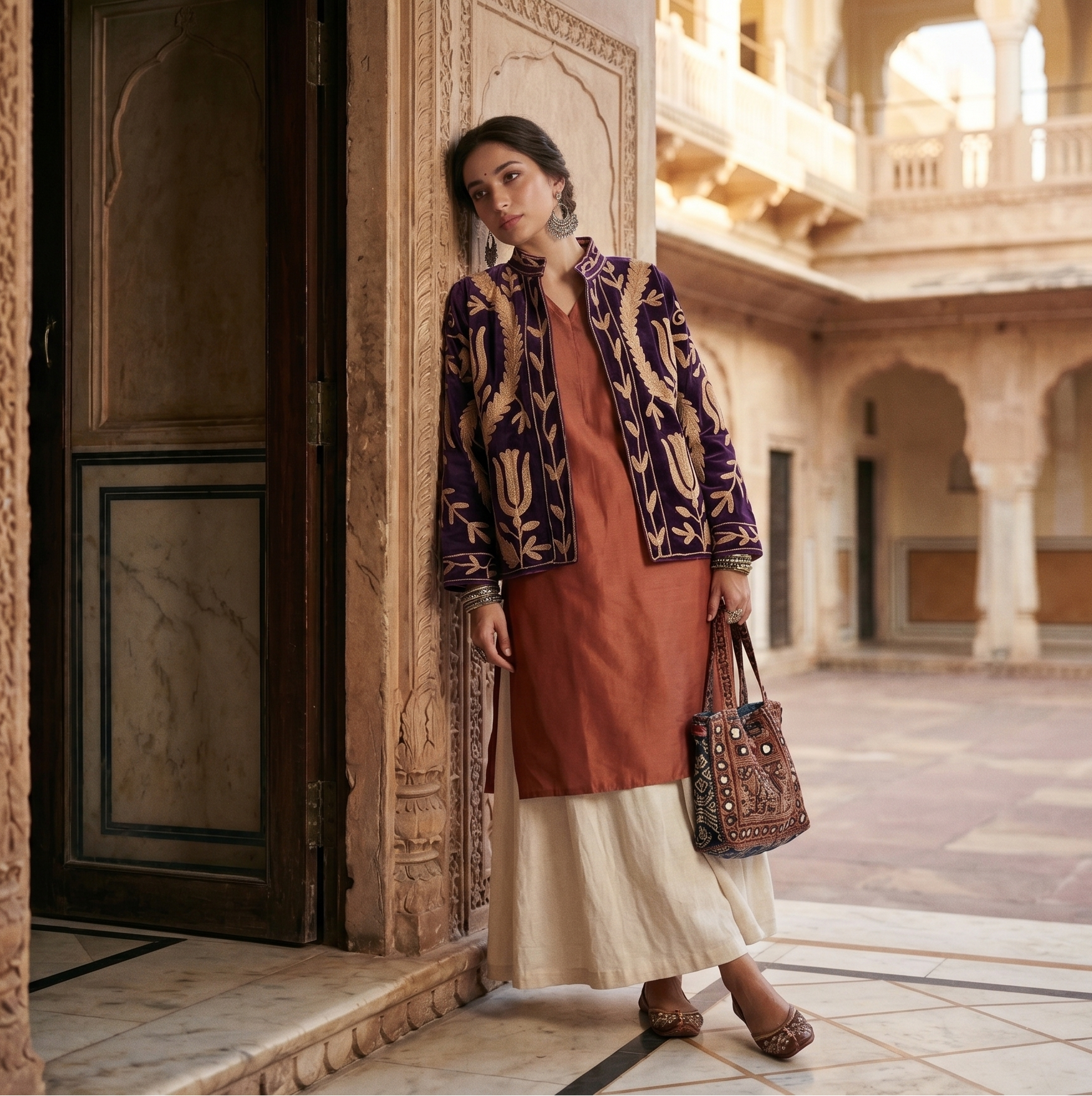 Aurelia Suzani Hand-Embroidered Jacket