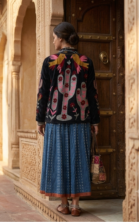 Calista Suzani Hand-Embroidered Jacket