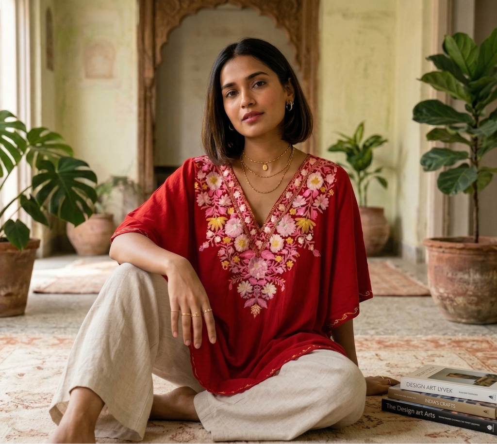 Gulaabi Noor Kaftan